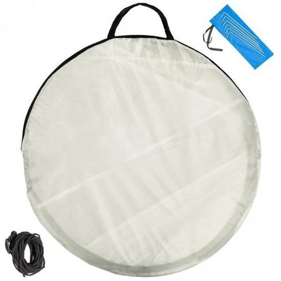 Pop-up Strandzelt 245 cm x 145 cm x 95cm hellgrau 401677