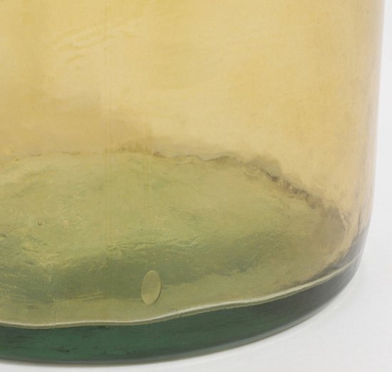 Mica Decorations Rioja Flaschenvase - H75 x Ø18 cm - Recyceltes Glas - Ocker