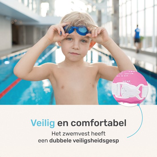 Qwali Puddle Jumper Star - Bequeme Schwimmweste für Kinder von 2-6 Jahren - Pink