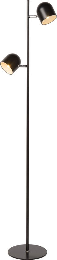 Lucide SKANSKA – Stehlampe – LED 3-Stufen-Dimmer – 2 × 5 W, 3000 K – Schwarz