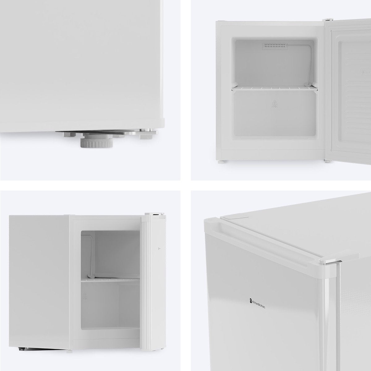 KitchenBrothers Mini-Gefrierschrank - Kompakt - 44x47x51 cm - Weiß