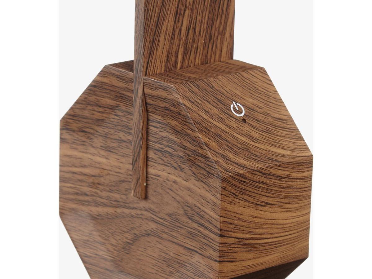 Gingko Design Octagon One Tischlampe – tragbar – Walnuss