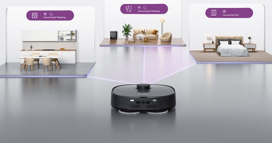 Eureka J15 Pro Ultra Black – Staubsaugerroboter mit Wischfunktion – selbstreinigend – intelligente Navigation