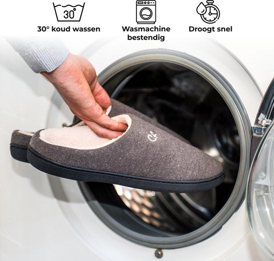 Hausschuhe Herren - Hausschuhe - Größe 44/45 - Grau - Rutschfest - Comfeet