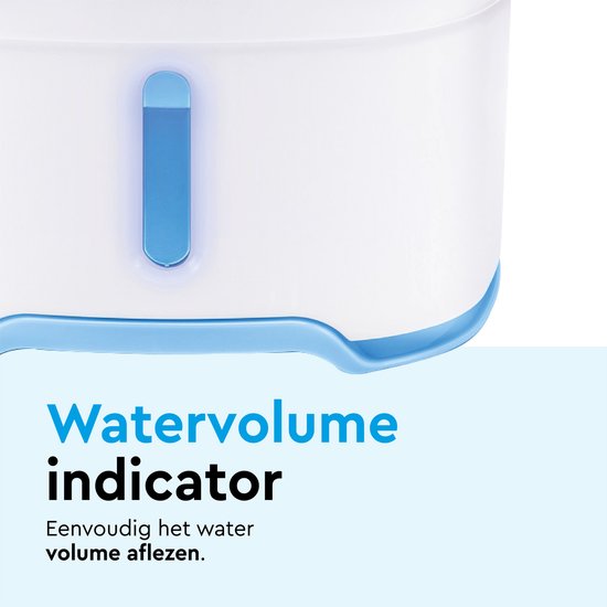 BRASQ Trinkbrunnen Katze und Hund 2,5 Liter - Wasserbrunnen - Katzenbrunnen - Wasserspender - Tiertränke - Weiß - BPA frei - geräuschlos - Inklusive 4 Ersatzfilter + Zubehör