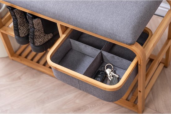 Leitmotiv Bank Dure - Braun - 69,5x30x45 cm - Modern, Skandinavisch