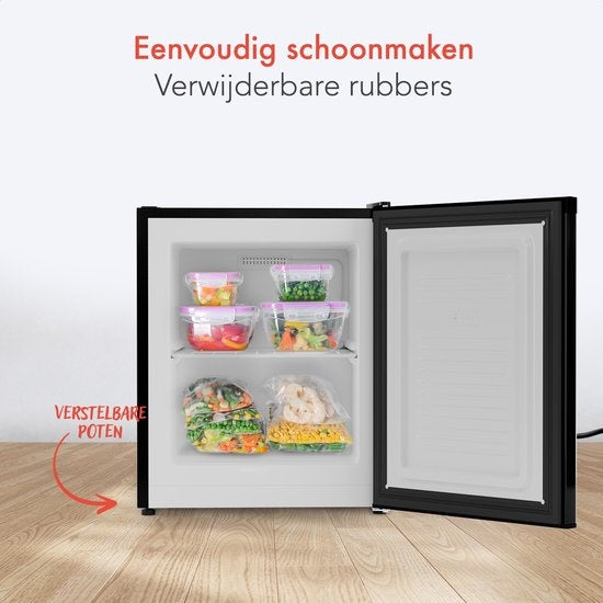 KitchenBrothers Mini-Gefrierschrank - 34L - Freistehend - Kompakt - Schwarz