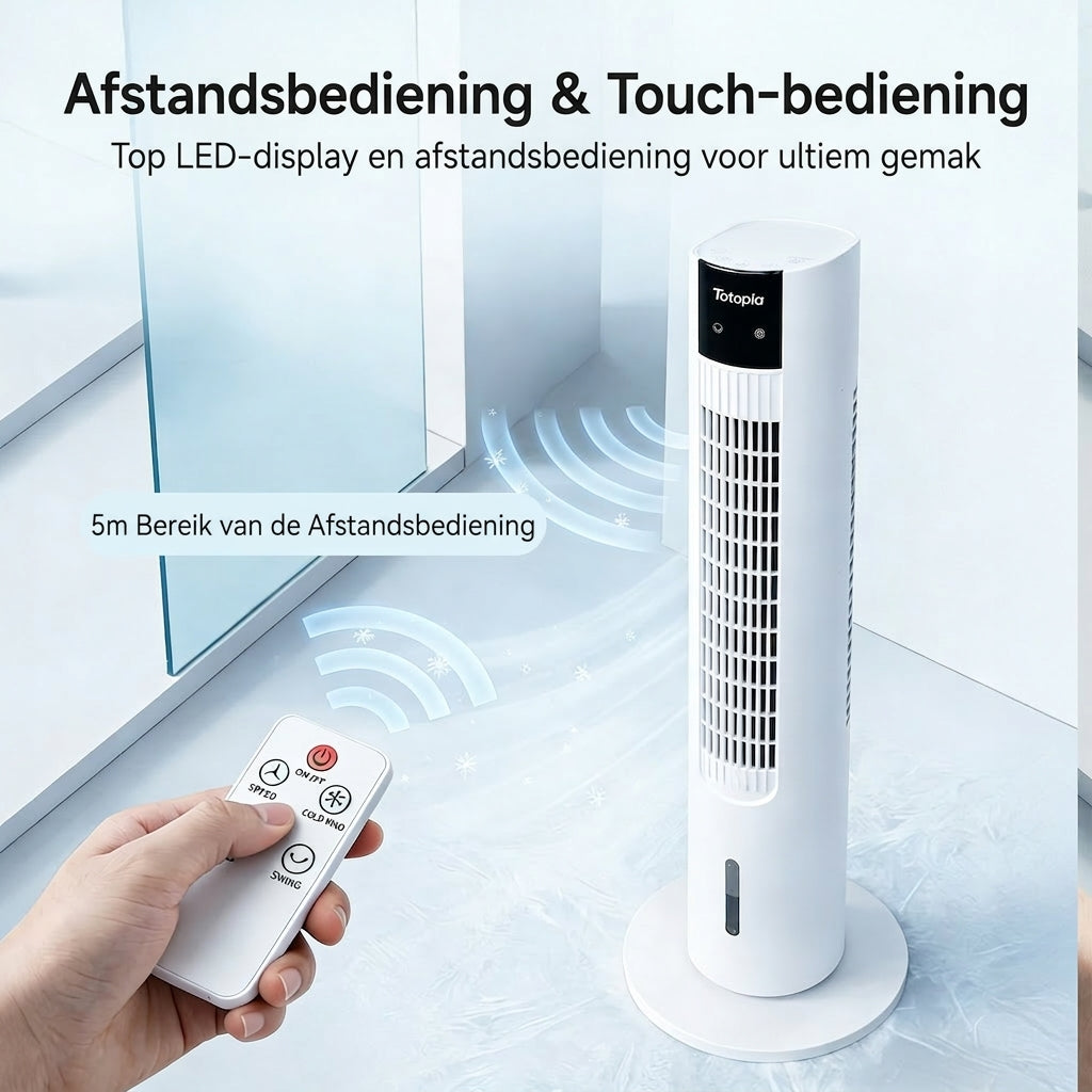Totopia Wasserkühlender Turmventilator – 70°-Oszillation