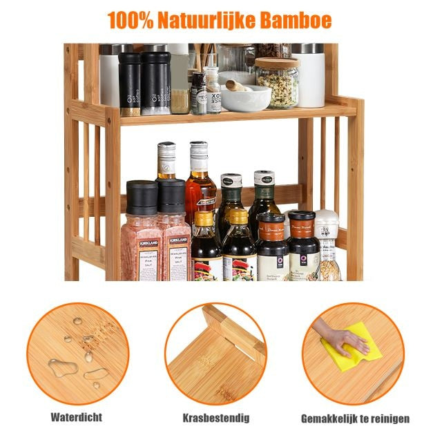 Coast Countertop Organizer - Gewürzregal/Aufbewahrungsregal - 41,5 x 18 x 50 cm - Braun