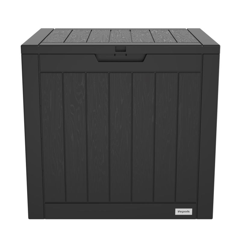 Lifegoods Aufbewahrungsbox 118L - Holzoptik - Wasserdicht - Kapazität 55 kg