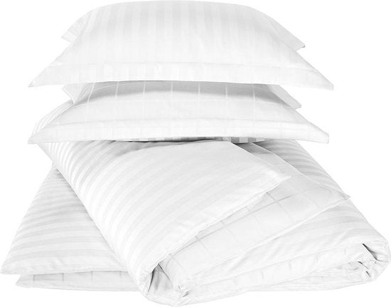 De Witte Lietaer Bettbezug aus Baumwollsatin Zygo – Einzelbett – 240 x 220 cm – Weiß