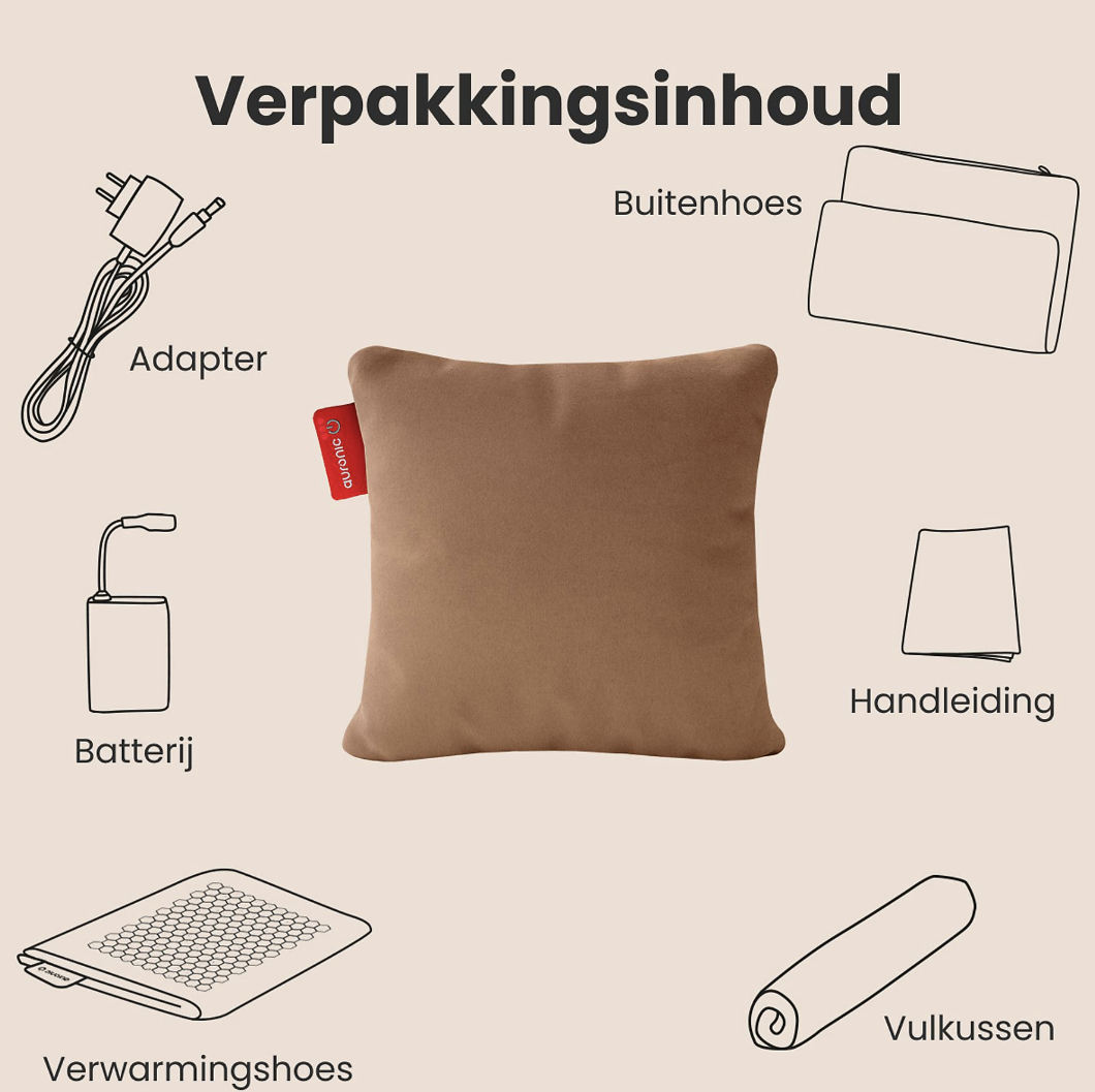Auronic elektrisches Wärmekissen Infrarot Classic 45x45 cm - wiederaufladbar - 3 Wärmestufen - altrosa