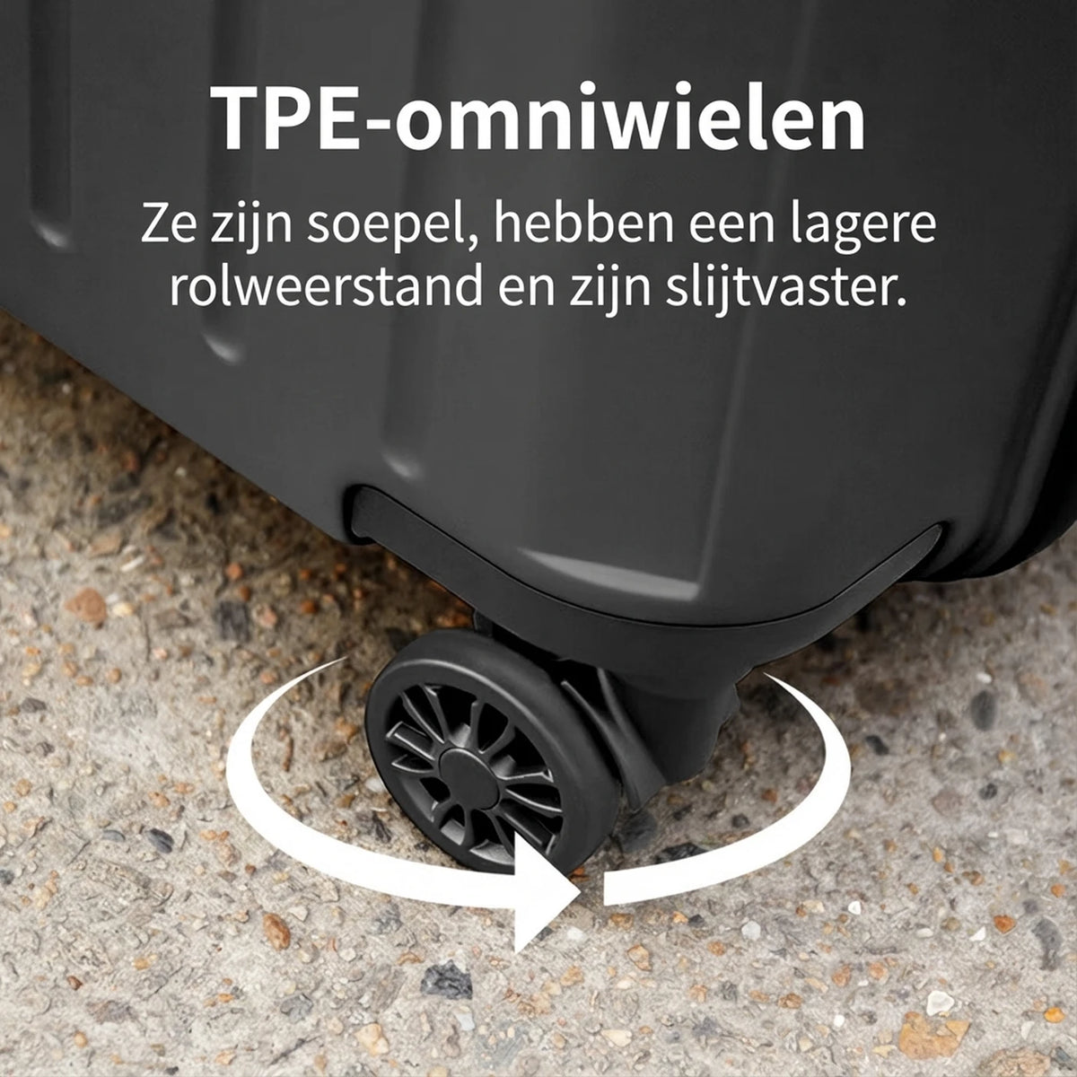 Ochama 3-teiliges Kofferset – 20, 24 und 28 Zoll – PP-Hartschale – TPE-Spinner-Rollen – Zahlenschloss – Weiß/Creme