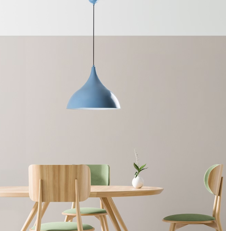 Opviq Bitlisim Pendelleuchte Hellblau | Ø41 x H35 cm | Höhenverstellbar