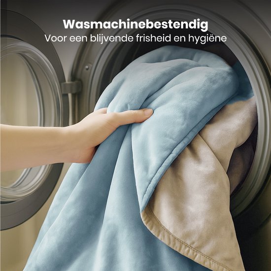 Auronic Electric Blanket - 160x120cm - Wärmedecke - 1 Person - 3 Heizstufen - mit Timer - Heizdecke - Hellblau