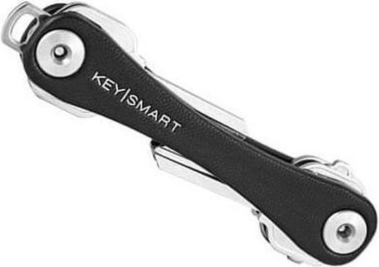 Keysmart Schlüsselanhänger Leather Edition - Schwarzes Leder