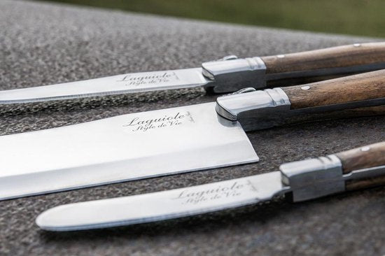 Laguiole Style de Vie Käsemesser-Set Luxury Line - 3-teilig - Olivenholz