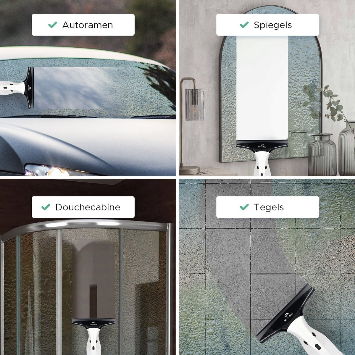 Motionflow Vacuum Fensterwischer - Elektrischer Fensterreiniger mit Soaker - Wiederaufladbar