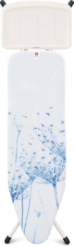 Brabantia Bügeltisch B - mit Halterung für Dampfbügelstation - 124 x 38 cm - Cotton Flower