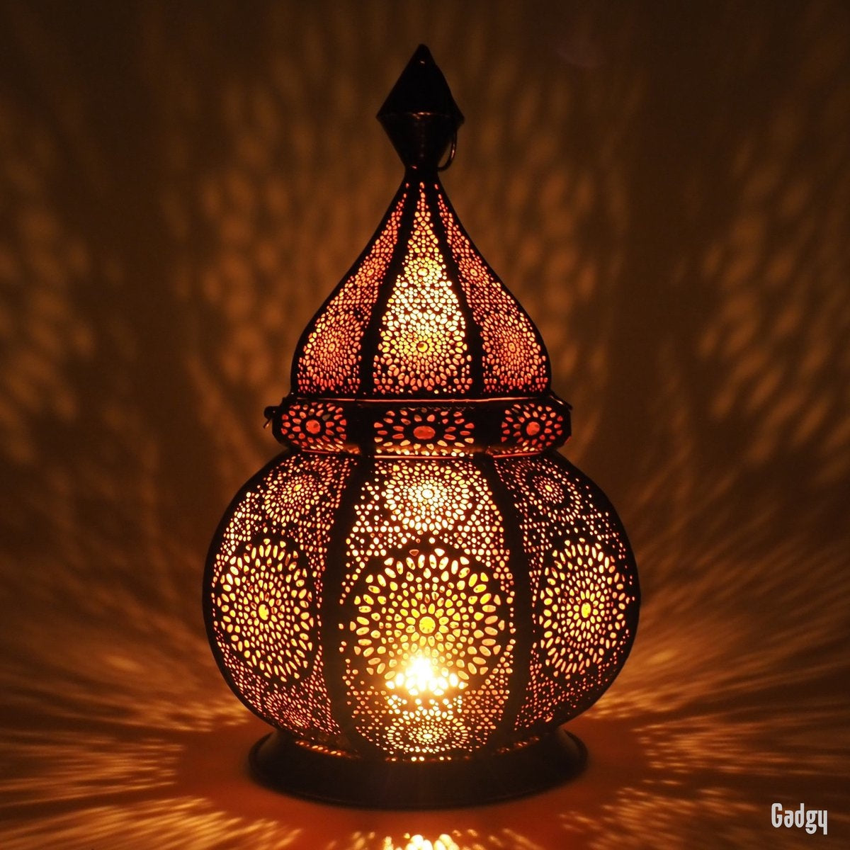 Gadgy Orientalische Laterne - Arabisches Windlicht - Teelichthalter - Teelichthalter - 36 cm - Metall