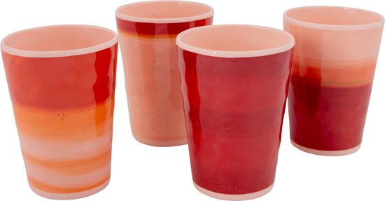 Bo-Camp – Becher – Halo – 400 ml – 4 Stück – Melamin – Terra