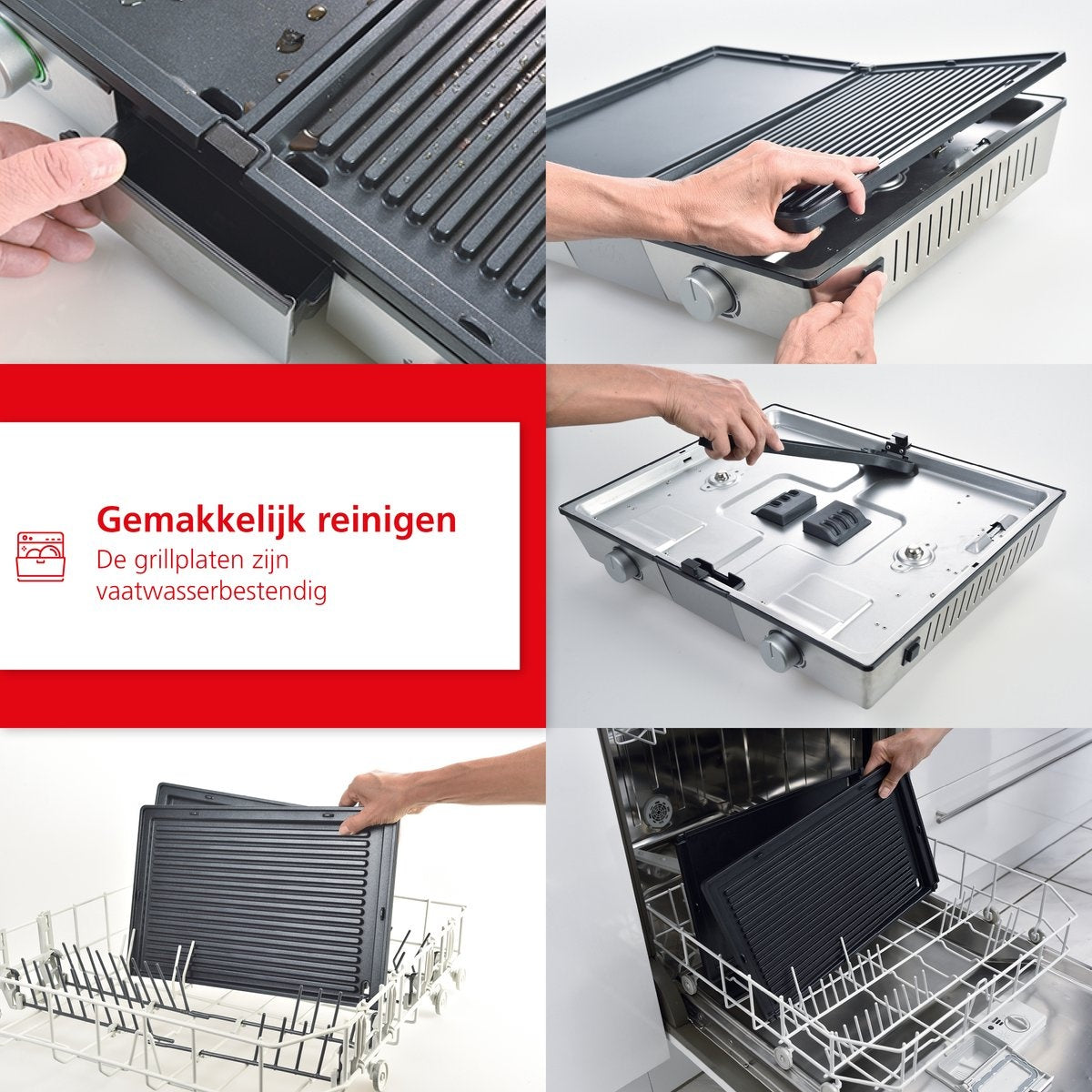 Solis Deli Grill 7951 - Fettablauf mit Auffangschale - 2.200 Watt - Edelstahl - Silber/Schwarz