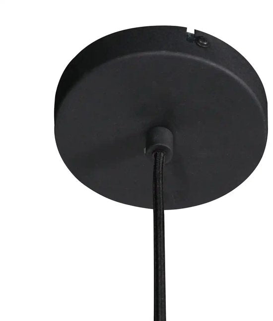Anne Lighting – Hängeleuchte – Sable – schwarz – Leinen und Metall – Ø 60 cm – E27 – 4193ZW