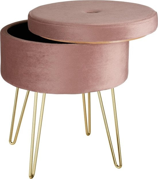 tectake - Sitzhocker Ava rosa - 403953