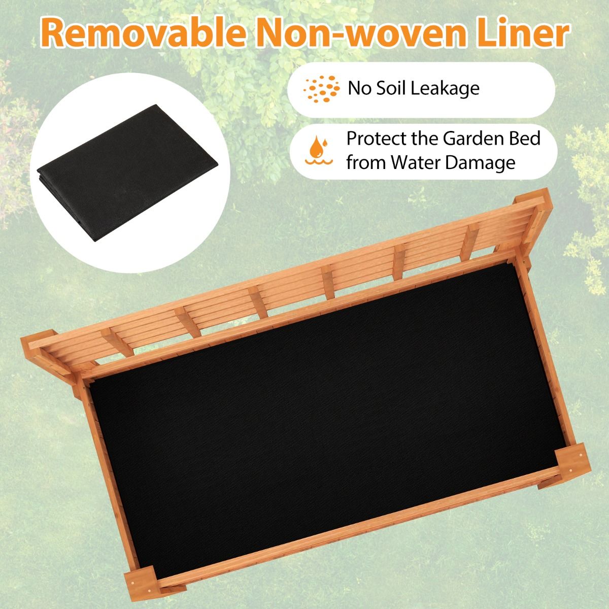 Coast Hochbeet aus Holz – mit Klettergerüst – Stauraum – braun