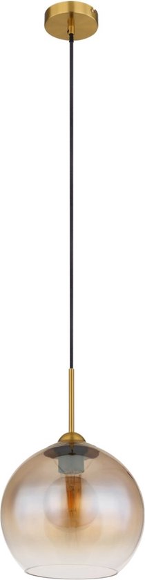 Globo – Hängeleuchte – JAMESSA – bernsteinfarben – Glas – Ø 25 cm – E27 – 15788H