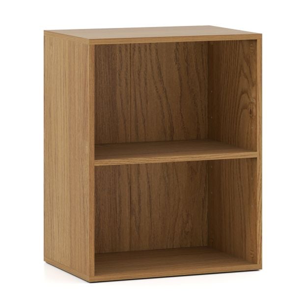 Coast Bücherregal mit 2 offenen Fächern – verstellbare Einlegeböden – 42 x 29,5 x 53,5 cm – Natur