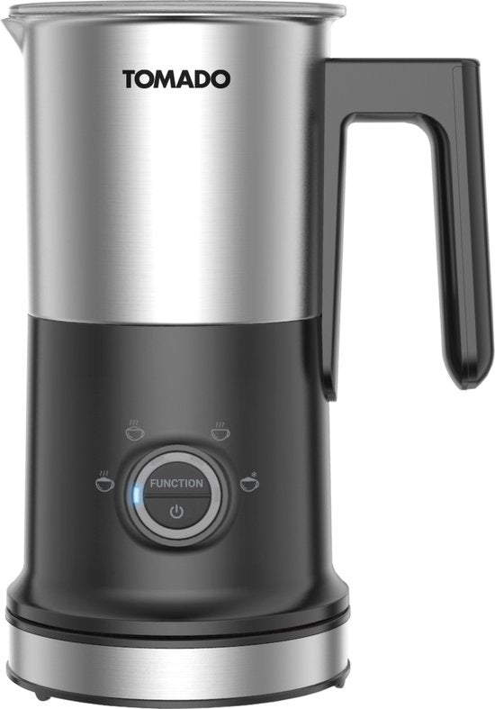 Tomado TMF2401S - Elektrischer Milchaufschäumer - Heißes und kaltes Aufschäumen - Erhitzen - Cappuccinozubereitung - PFAS frei - Edelstahl