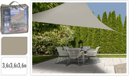 Ambiance Sonnenschutz-Tuch, dreieckig, 360 x 360 x 360 cm, sandfarben