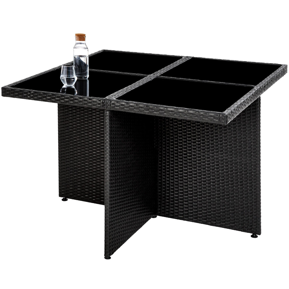 Tectake® Glasplatten für Loungemöbel – Nur die 4 Glasplatten
