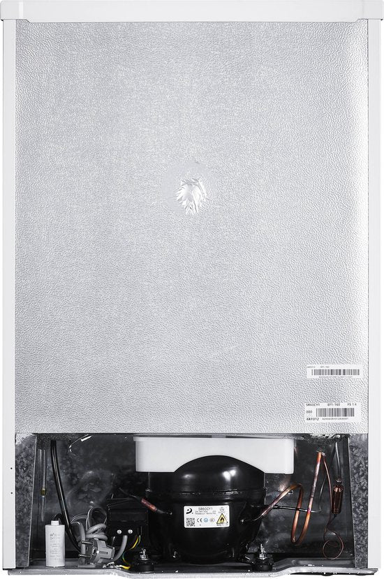 Tomado TRT5501W Tischkühlschrank, energieeffizient – 109 Liter – Mit Gefrierfach – 55 cm breit – Leise: 37 dB – LED-Beleuchtung – Energieeffizienzklasse C – Freistehend – Weiß