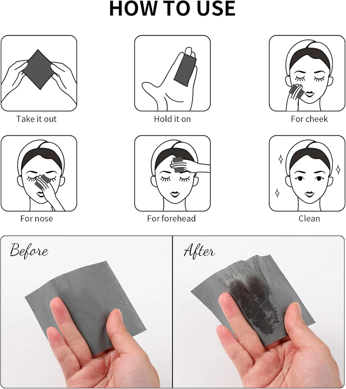 DUcare Öl-Blotting-Tücher für das Gesicht – 100 Stück