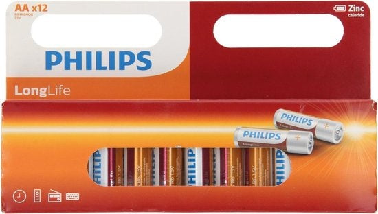 Philips LongLife AA-Batterien R6 - 12 Stück