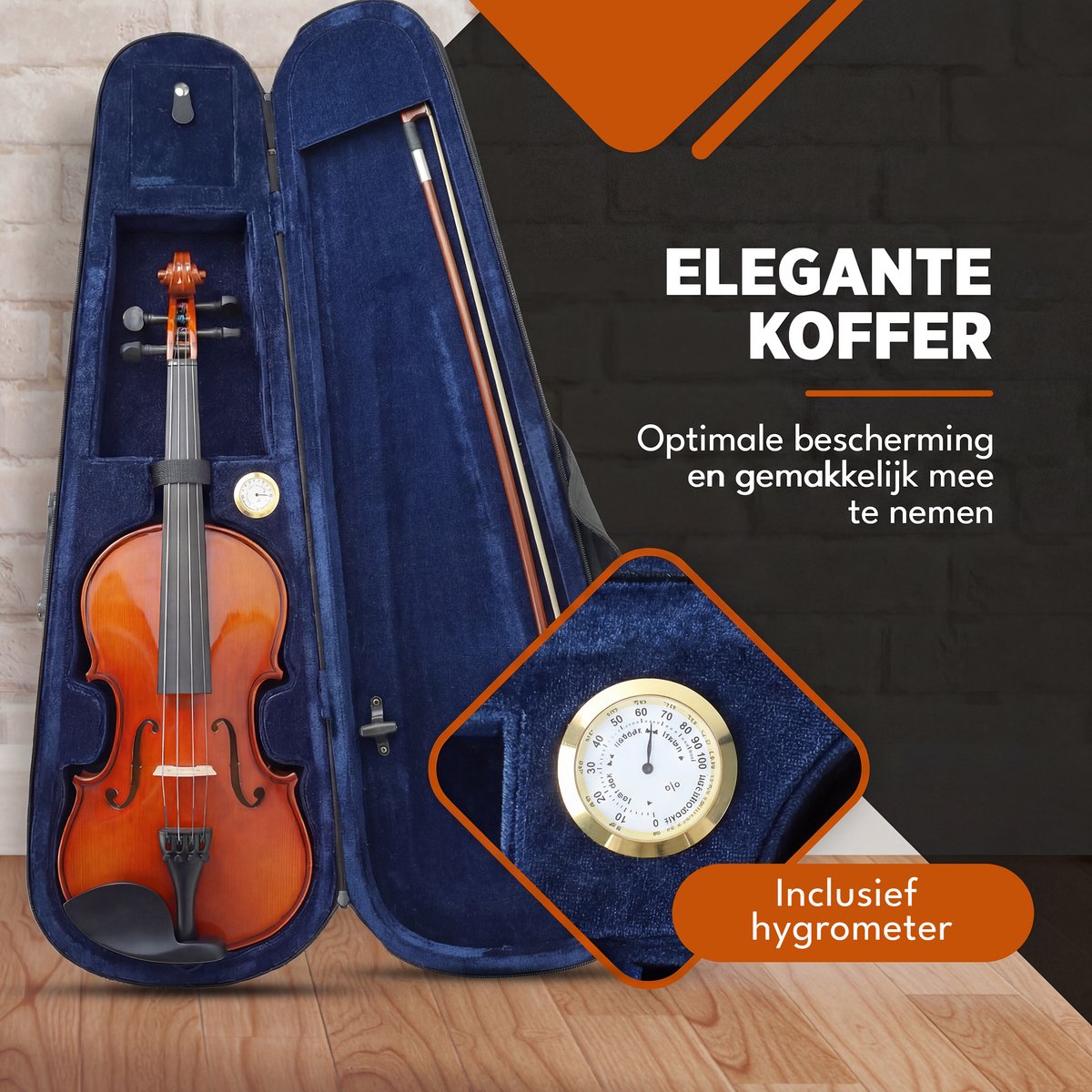 Finesse-Geigen-Set „Paris Edition“ – mit Koffer, Bogen und Zubehör – Full-Size 4/4