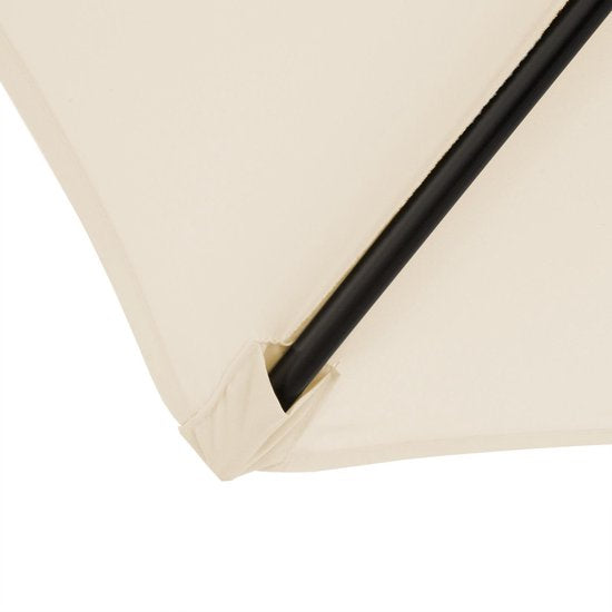 Kingsleeve Sonnenschirm 200 cm – mit Kurbel und Neigungsmechanismus – Beige