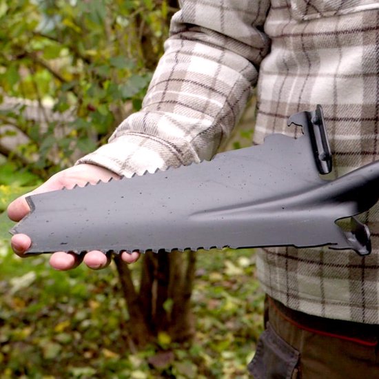 Hammersmith RayzerShovel All-in-One-Schaufel – Gartenschaufel für harten, steinigen Boden – Schaufel mit Wurzelsäge und Soft-Touch-Griff – Extra breite Profilkante – Gartenschaufel – Versandhandelsausgabe