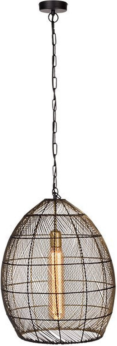 Licht & Wohnen Hängeleuchte Meya - Schwarz - Ø40cm - Modern - Hängeleuchten Esszimmer - Schlafzimmer - Wohnzimmer