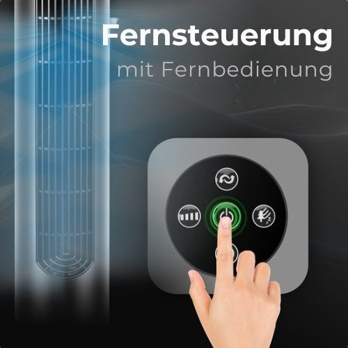 KRAFT Turmventilator - Leiser Standventilator - 97 cm - Anthrazit