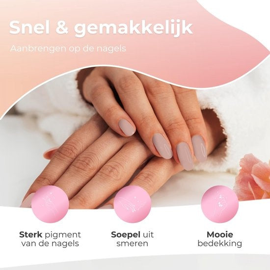 Moods Gellac 6-teiliges Set - Gel-Nagellack - Dunkle Nude-Farben- 8ML - Day in Paris - Gellac - Nägel - Gel Polish Starter Pack - Karamellfarben