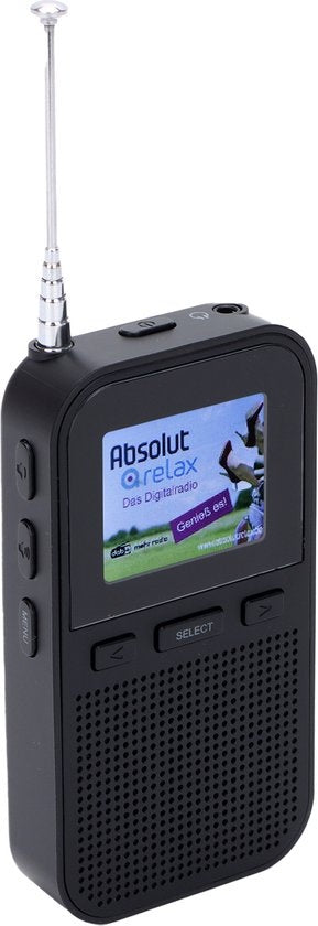 Denver DAB-Radio - Tragbares Radio - Batterien \u0026 Netzstrom - 60 Voreinstellungen - Reisewecker - DAH126 - Schwarz