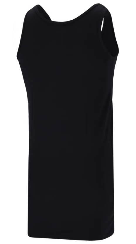 Comfort Essentials Herren Unterhemd extra lang - 3 Stück - schwarz - Größe XXL - 95% Baumwolle, 5% Elastan