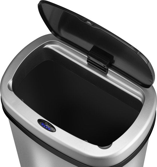 Automatischer Abfallsammler / Abfallsammler / Sensorabfallsammler - 50 Liter - Silber - Rechteckig