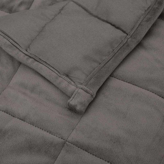 vidaXL – Gewichtsdecke – 200 x 200 cm – 13 kg – Stoff – grau