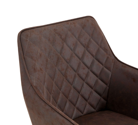 Multifurn Elin Esszimmerstühle – 2er-Set – Kunstleder – 59 x 44 x 82 cm – Braun