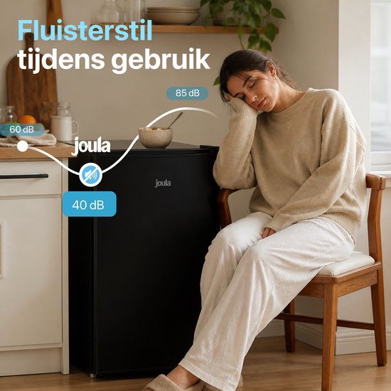 Joula Tischgefriertruhe – freistehend, Mini/klein – 60 Liter – 3 Gefrierschubladen – Schwarz