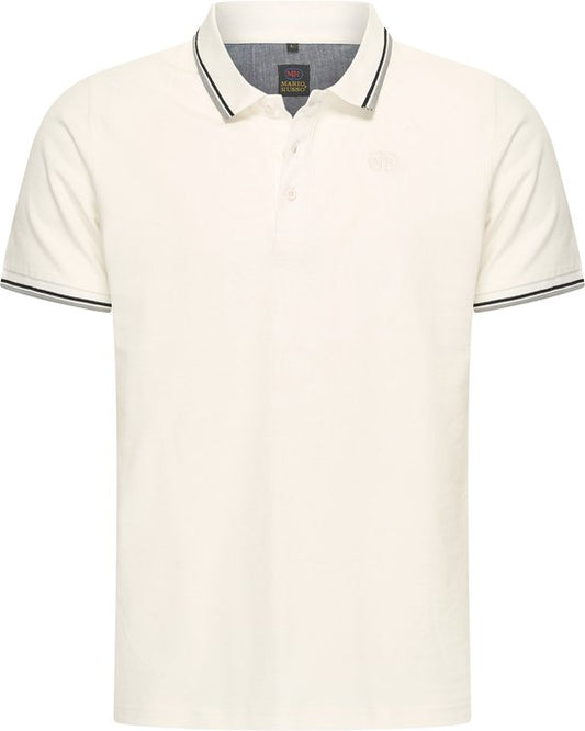 Mario Russo Polo Shirt Edward - Polo Shirt Männer - Polohemden Männer - Baumwolle - Off White